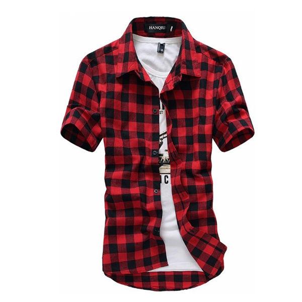 Men's Checkered Plaid-pattern Shirt | Slim Fit | Casual & Work Shirt | Versatile Style | For Men