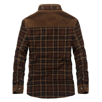 Men's Plaid Corduroy Admiral Jacket | Regular Fit | Warm & Stylish | Perfect for Outdoor & Casual Wear